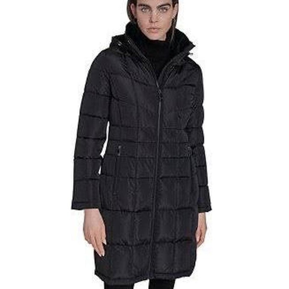 Calvin Klein Women's Hooded Stand Collar Puffer Coat Size S EUC'